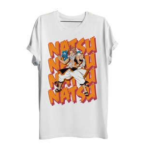 Camiseta con Estampado de Anime Natsu Dragnir Fairy Tail, 100% Algodón Puro Jersey, Tallas Largas, 200g 220g 230g 300g - Product Image 1