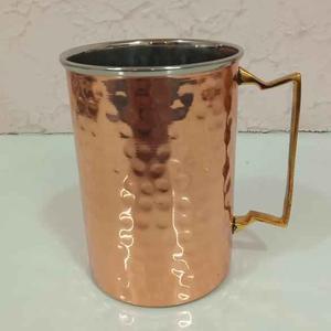 Mug à Moscow Mule en cuivre martelé tendance pour la vente en gros, vaisselle à cocktails artisanale de qualité supérieure pour les bars, les restaurants et les hôtels - Product Image 6