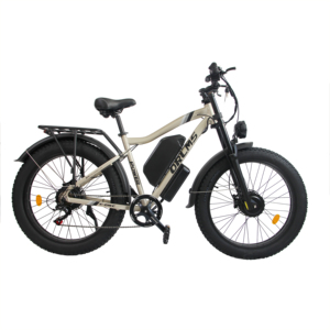 Bicicleta eléctrica urbana de 26 pulgadas con llantas gruesas, batería de litio de 52V 25AH, motor dual, suspensión dual y cuerpo de aleación de aluminio. - Product Image 5