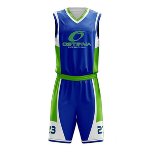 Ensemble de maillots et shorts de basket-ball personnalisés sublimés pour adultes - 100% polyester respirant à séchage rapide, vêtements d'équipe professionnels - Product Image 3