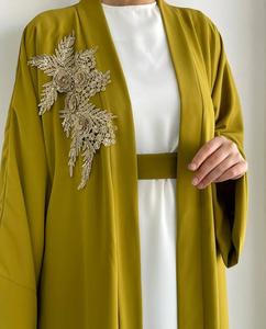 Belle vente en gros femmes arabes Dubai Abaya sur mesure dernières conceptions avec un long style et un travail de broderie unique - Product Image 1