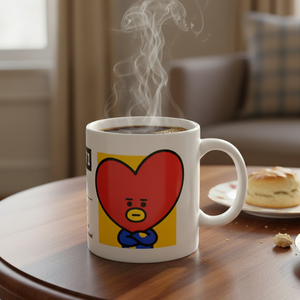 Tazza in Ceramica BT21 con Design Cartoon TATA, 325ML, Tazza da Caffè per Regalo - Product Image 5