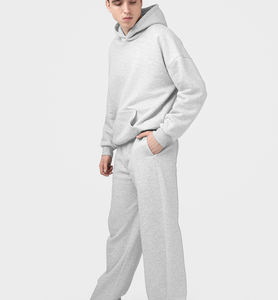 Sweats à capuche avec logo personnalisé de haute qualité Pantalon de survêtement Combinaison de survêtement ample Streetwear et ensemble de jogging Survêtements d'hiver surdimensionnés pour hommes - Product Image 3