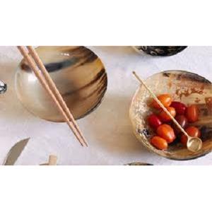 100% bols de vaisselle en corne de buffle naturelle bas quantité minimale de commande Logo personnalisé bol en coquille de noix de coco poli et vaisselle bols à pâtes - Product Image 1