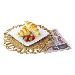 Handmade Modern Flower Water Hyacinth <b>Woven</b> Tablemat Set Rattan DHT HANDICRAFT VIETNAM Dining Room Charger Home <b>Coasters</b> Pad - Product Image 6