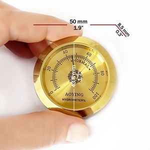 Hygromètre analogique pour humidificateur, cadran en métal doré de 50 mm - Product Image 3