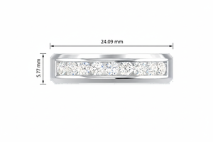 Bague en or 14 carats et diamants naturels à neuf pierres - Product Image 2