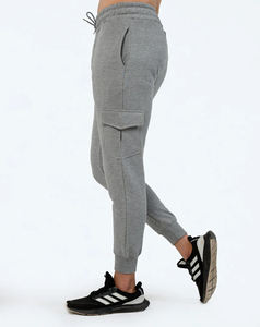 คอลเลคชั่นใหม่2025กางเกงคาร์โก้สีเทาเข้ม5กระเป๋า, กางเกงผ้าฝ้าย100% ปานกลางน้ำหนักเบาเรียบลายพื้นสวมใส่สบาย - Product Image 3