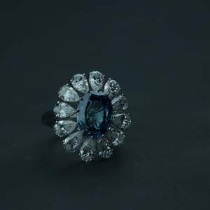 Anillo de Diamante de Lujo Cultivado en Laboratorio, Corte Oval Pera, VS1, Certificado IGI, Chapado en Oro, Oro Rosa, Plata, Anillo de Compromiso, Boda, Diamante Swaroop - Product Image 1