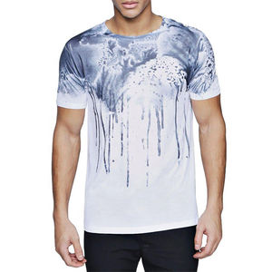 Camiseta informal de algodón y poliéster de manga corta para hombre de alta calidad, sublimación impresa en diferentes colores personalizable - Product Image 1