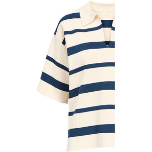 Camiseta de Manga Corta para Mujer, 100% Algodón Tejido, Transpirable, Estilo Inglés, Largo Regular, con Logotipo Frontal Personalizado en Relieve, Ecológica - Product Image 6