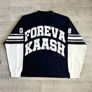 Jersey térmico de algodón 100% personalizado para hombre, camiseta de manga larga, camisetas conectadas, camiseta de manga larga de doble capa con serigrafía - Product Image 5