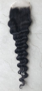 Temple Mink brésilien brut vierge 4x4 HD fermeture cuticule aligné vierge brésilienne faisceaux de cheveux humains style vague Extension de cheveux - Product Image 6