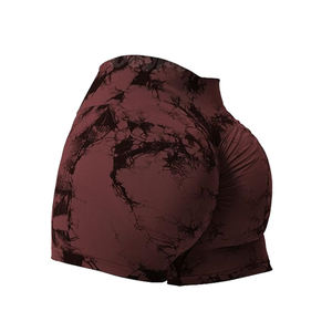 กางเกงขาสั้นออกกำลังกายเล่นยิมทำจากผ้าสแปนเด็กซ์/ ไนลอนสีพื้นสำหรับเล่นฟิตเนสออกกำลังกายเล่นโยคะฟิตเนสออกแบบได้ตามต้องการแบบ2025 - Product Image 1