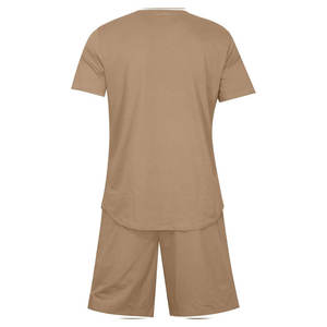 เครื่องแต่งกายลำลองฤดูร้อนของผู้ชายแบบมืออาชีพชุดเสื้อยืดสั้นและระบายอากาศชุด2ชิ้น - Product Image 4