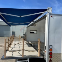 Camion de nourriture/vente ambulante de 16 pieds en acier inoxydable résistant à la rouille, camion de crème glacée, remorque pour événements, concerts, spectacles, 16 étages