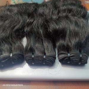 Extensiones de cabello humano sin procesar virgen Premium de Indian Temple, paquetes de cabello de trama de estilo rizado ondulado de Color Natural - Product Image 1