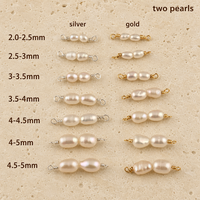 Connecteurs de breloques en or 14K plaqué or, perles de riz ovales d'eau douce de 2-5 mm, enveloppés de fil pour la fabrication permanente de bracelets et colliers DIY