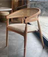 Chaises de salle à manger modernes en bambou et rotin faites à la main, design contemporain écologique, élégantes avec pieds coniques, pour villa, salon, chambre, parc