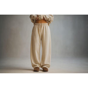 OEM Wholesale Custom 2025 Hot Selling Heavyweight Fleece 3D Puff Printing <b>Flared</b> Pants <b>Men's</b> Loose <b>Flared</b> Sweatpants <b>Trousers</b> - Product Image 6