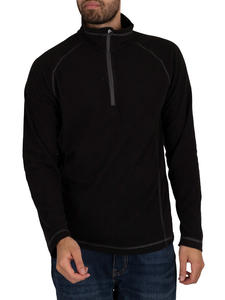 Sweat-shirt en molleton 100% coton à manches longues et demi-fermeture éclair pour hommes Logo personnalisé pull-over chaud Streetwear vente en gros de sweats à capuche - Product Image 2