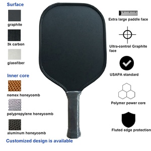 Paleta de Pickleball Rex de Grado Torneo, para Deportes en Interiores y Exteriores, HDPE, Fibra de Carbono, OEM, Personalizada - Product Image 2