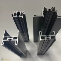 Perfiles de Extrusión de Aluminio con Recubrimiento en Polvo Serie 6000 Personalizados, Puerta Corredera Moderna con Marco Delgado y Ventana para Apartamento y Chalet