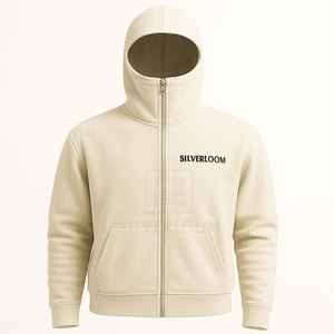 Veste à capuche en polaire à fermeture éclair pour hommes personnalisée avec logo brodé | Sweat à capuche chaud d'hiver - Product Image 5