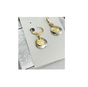 Juego de Empaque para Pendientes de Latón con Superficies Texturizadas Pequeñas, Estilo Geométrico, Joyería de Metal con Cuentas, Venta 1960 - Product Image 2