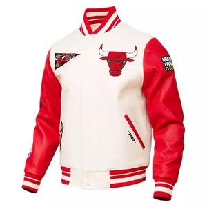 <b>Men's</b> Winter Windproof Custom <b>Bomber</b> <b>Jacket</b> Stand Quick Dry Thick Fleece New Letterman Strips Sport <b>Varsity</b> Casual Baseball Mega - Product Image 2