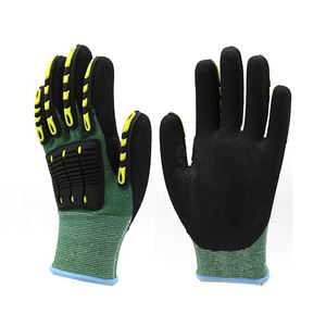 Gants en cuir résistants aux chocs certifiés CE, poignet réglable, 11 oz, excellente adhérence, revêtement en nitrile anti-impact - Product Image 6