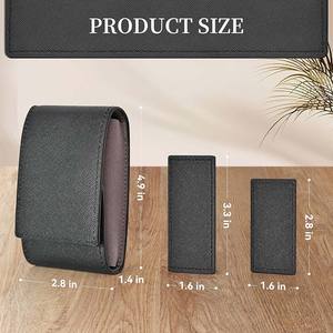 Étui à montre en cuir de voyage de haute qualité, sur mesure, avec doublure en daim, fait à la main, portable, pour une seule montre - Product Image 4