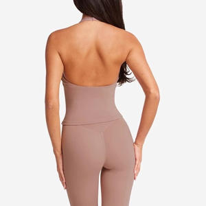 Soutien-gorge de sport haute performance à col en V et dos croisé avec haut d'entraînement de yoga à séchage rapide coussinets intégrés ensemble de vêtements de fitness Logo personnalisé - Product Image 1