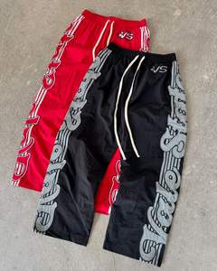 Conjunto Deportivo de Dos Piezas para Hombre, Talla Grande, Estilo Urbano, Verano, con Bordado, Pantalones Acampanados y Sudadera con Capucha, Transpirable y de Secado Rápido - Product Image 5