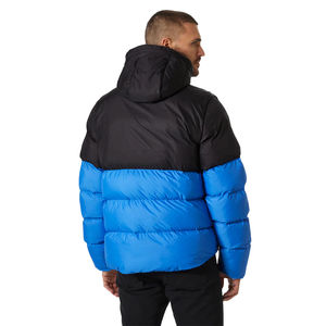 Wholesale Men's Puffer Jackets Zipper up <b>Black</b> and Blue Color Winter Puffer Jacket With Customized Design OEM Service - Product Image 3