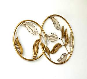 Arte de pared de hoja de diseño exclusivo hecho a mano, decoración de pared de Metal de lujo moderna, arte colgante de pared sostenible para decoración del hogar - Product Image 4
