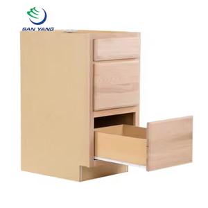 Armoires de cuisine en bois intégrées à la conception créative de stockage Ensemble d'armoires de placard en bois prêt à assembler Armoires de cuisine pour la maison - Product Image 1