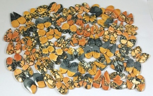 Diseñador Maligano Jasper Natural amarillo piedras preciosas par piedra pendiente colorido cabujón Cachochon piedra par - Product Image 6