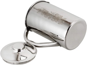 เหยือกน้ำสแตนเลสเก็บความร้อน1.5ลิตรมีสไตล์พร้อมที่จับดีไซน์กันรั่วสำหรับงานกลางแจ้งสำหรับงานเสิร์ฟในน้ำ - Product Image 2