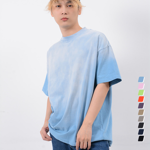 เสื้อยืดคอกลมผ้าฝ้าย100% โอเวอร์ไซส์ผ้าแอซิดแอซิดสไตล์วินเทจสำหรับผู้ชายแบรนด์ของคุณเองผลิตตามสั่ง - Product Image 5