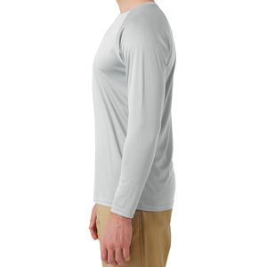 Venta al por mayor estiramiento atlético de secado rápido transpirable correr deporte manga larga camisas Slim Fit gimnasio diseño personalizado camisetas de los hombres - Product Image 4