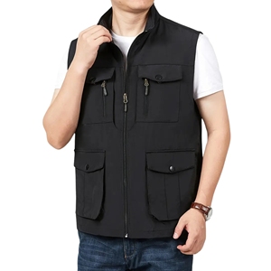 เสื้อกั๊กผ้าไนลอนโพลีเอสเตอร์ระบายอากาศได้ดีน้ำหนักเบาสำหรับผู้ชายแจ็คเก็ตกีฬากลางแจ้ง100% ฤดูใบไม้ร่วงสำหรับเดินป่าตั้งแคมป์สวมใส่หนัก - Product Image 5