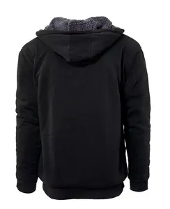 เสื้อฮู้ดผ้าฝ้ายโอเวอร์ไซส์สำหรับผู้ชายผ้า100% หนาพิมพ์โลโก้ได้ตามต้องการสำหรับฤดูหนาว - Product Image 2