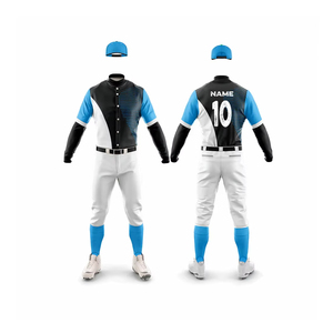 Custom <b>Baseball</b> Jersey Men's Full Sleeve 100% Cotton Moisture Wicking Anti-Bacterial Breathable Quick Dry Team Uniform Button - Product Image 1