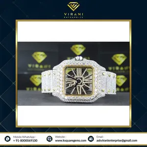 Montre personnalisée en diamant de conception hip-hop la plus vendue pour montre intelligente pour hommes disponible au prix de gros auprès de l'Inde - Product Image 3