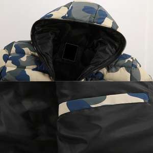 Veste matelassée camouflage unisexe avec logo personnalisé, veste matelassée à capuche, doudoune, fournisseurs pakistanais, parka d'été respirante anti-UV - Product Image 2