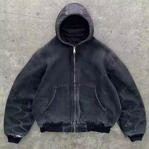 Sudaderas con Capucha Básicas para Hombre, de Venta Caliente, Fabricadas en Felpa de Algodón, Color Puro, Lavado Ácido, OEM - Product Image 3