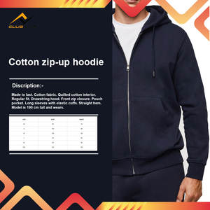 บริการ OEM ราคาขายส่ง ดีไซน์ยอดเยี่ยม เสื้อฮู้ดดี้ผู้ชายสำหรับฤดูหนาว คุณภาพสูง ผ้าฝ้าย 100% น้ำหนักเบา สีพื้น ระบายอากาศได้ดี มีกระเป๋า - Product Image 2