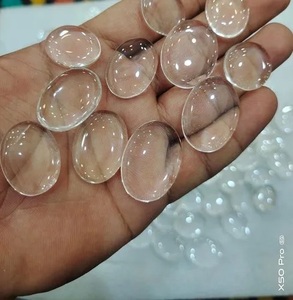 100% คริสตัลใสธรรมชาติควอตซ์อัญมณีลูกปัดสีขาวคุณภาพสูงสำหรับทำเครื่องประดับหินหลวมขายส่งจำนวนมาก - Product Image 1