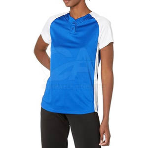 เสื้อซอฟต์บอลสำหรับผู้หญิงผ้าเจอร์ซีย์ซอฟต์บอลแบบเรียบสำหรับผู้หญิงเสื้อซอฟต์บอลแห้งเร็วดีไซน์ใหม่ - Product Image 1